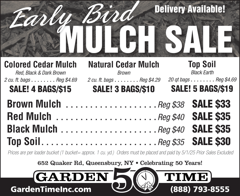 Early Bird Mulch Sale