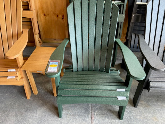 COMFO BACK FOLDING ADIRONDACK CHAIR- GREEN - Garden Time