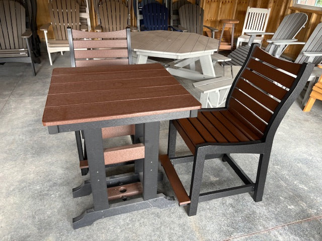 HARBOR COUNTER HEIGHT TABLE SET- BROWN ON BLACK - Garden Time