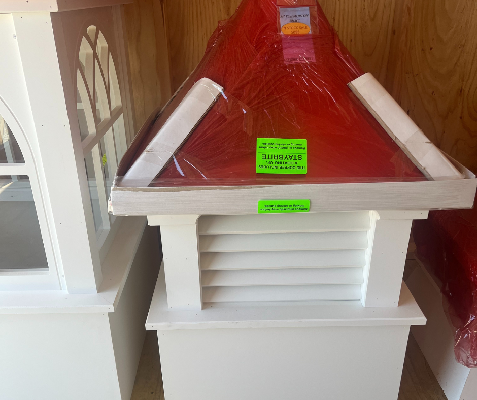 24" VINYL MORTON CUPOLA WITH CLEAR COAT - Garden Time