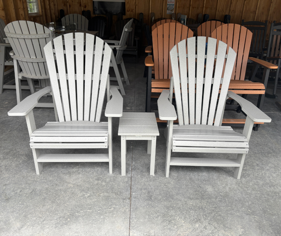 UPRIGHT ADIRONDACK CHAIR - LIGHT GRAY - Garden Time