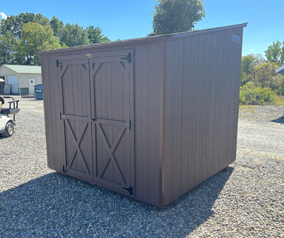 8' X 8' DURATEMP STANDARD LEAN-TO - BROWN - Garden Time