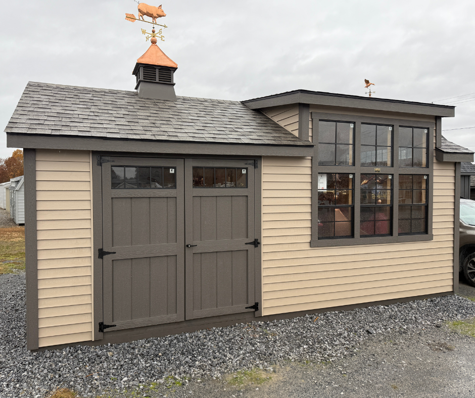 12' X 20' VINYL NEW ENGLAND CANTON - KHAKI - Garden Time