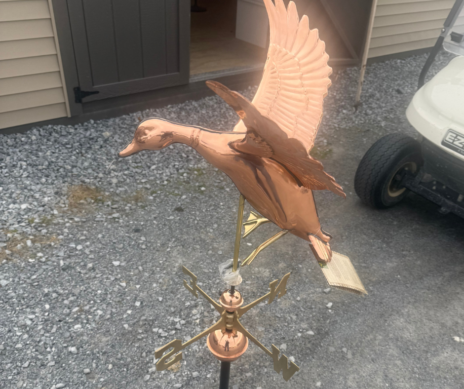 LANDING DUCK WEATHERVANE - Garden Time
