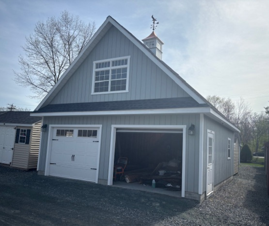 DISPLAY- 24' X 24' DURATEMP GARAGE- ZOOK GRAY - Garden Time