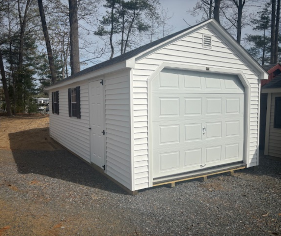 12' X 26' VINYL CANTON GARAGE- WHITE - Garden Time