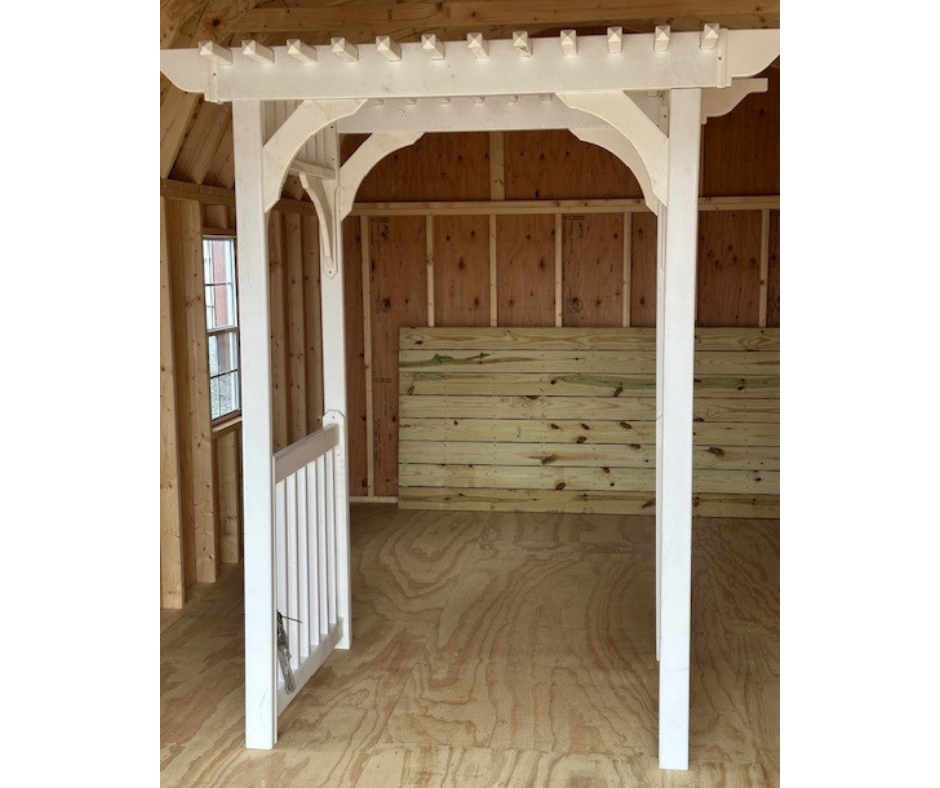 4' VINYL ARBOR WITH GROUND ANCHORS - Garden Time