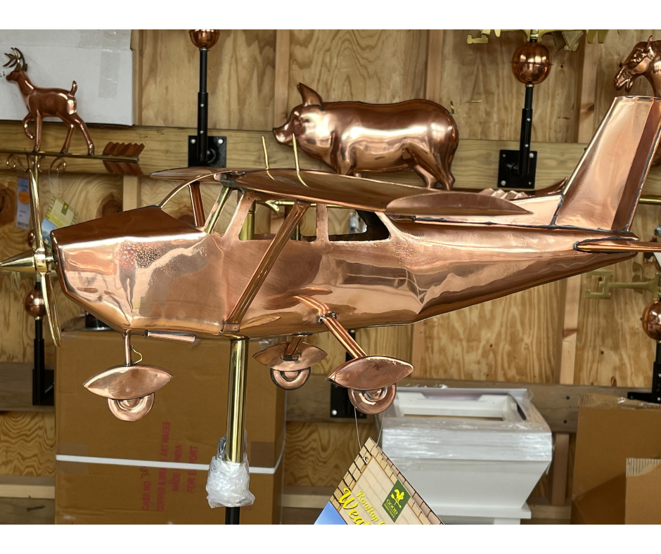 HIGH WING PLANE WEATHERVANE - Garden Time