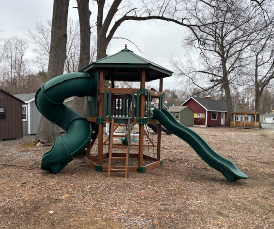 BASECAMP 77 HONEYCOMB PLAYSET - CHESTNUT/ GREEN - Garden Time